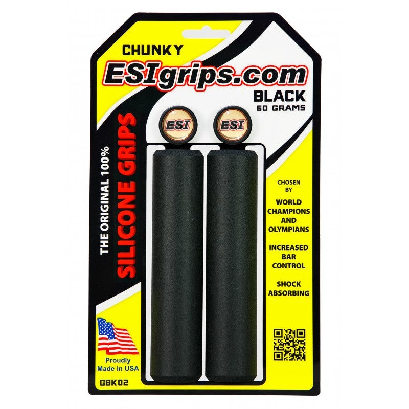 ESI MTB Chunky Silicone Grips - Black